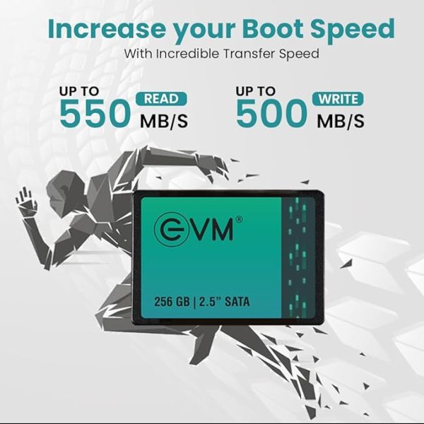 EVM 256GB 2.5 Inch SATA Internal SSD - Read: 550MB/s & Write: 500MB/s - SATA Solid-State Drive - 5Years Warranty (EVM25/256GB) - Image 3