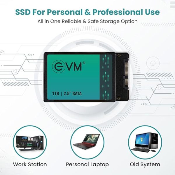 EVM 1TB 2.5-Inch SATA Internal SSD - 550MB/s Read & 500MB/s Write - 5-Year Warranty (EVM25/1TB) - Image 3