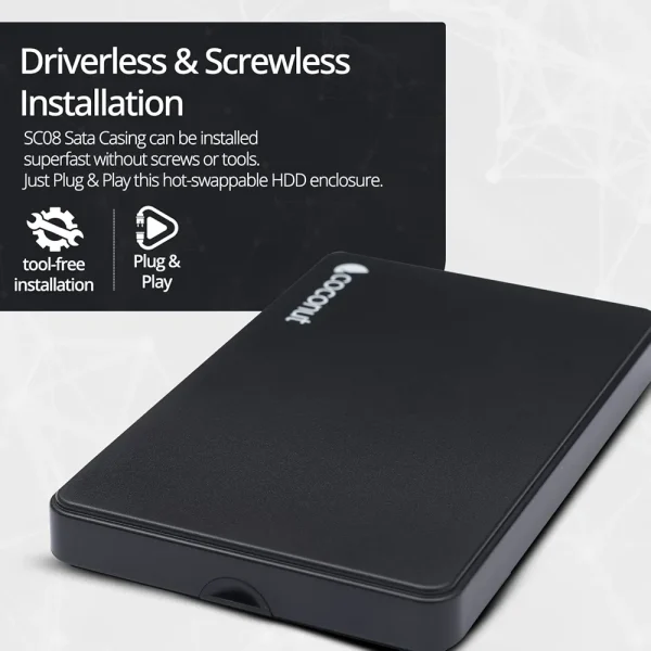 Premium Coconut 2.5” External Hard Drive Enclosure | Durable Metal Case | 6TB Max-0013 - Image 5