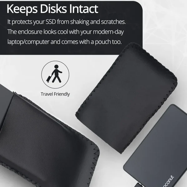 Premium Coconut 2.5” External Hard Drive Enclosure | Durable Metal Case | 6TB Max-0013 - Image 2