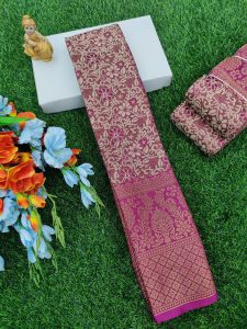 TRENDY ONE GRAM GOLD FANCY SILK SAREES - 0022