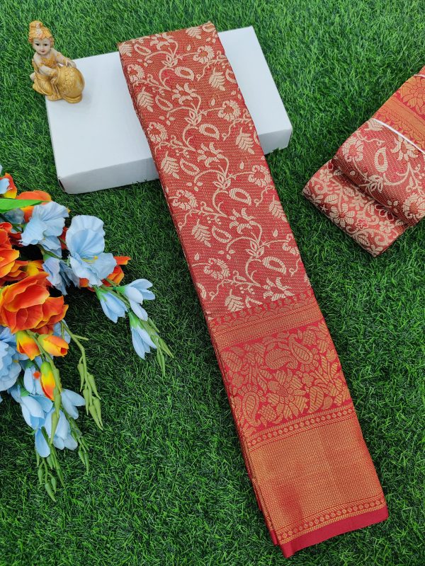 TRENDY ONE GRAM GOLD FANCY SILK SAREES - 0021
