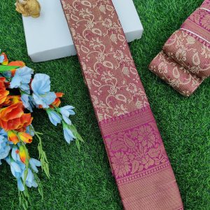 TRENDY ONE GRAM GOLD FANCY SILK SAREES - 0017
