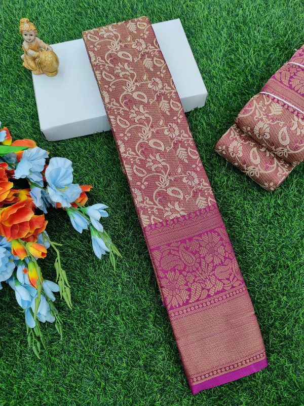 TRENDY ONE GRAM GOLD FANCY SILK SAREES - 0017