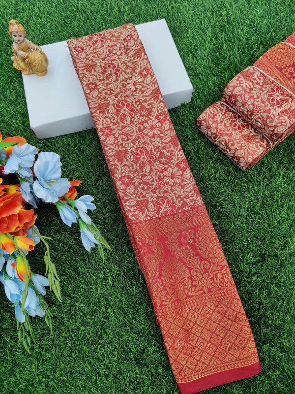 TRENDY ONE GRAM GOLD FANCY SILK SAREES - 0014