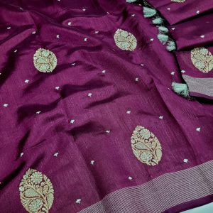 Elegant Lightweight Designer Silk Saree | Dualtone Embroidery & Self Blouse-0010