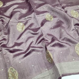 Elegant Lightweight Designer Silk Saree | Dualtone Embroidery & Self Blouse-0014