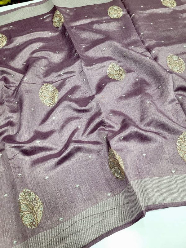 Elegant Lightweight Designer Silk Saree | Dualtone Embroidery & Self Blouse-0014