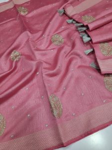 Elegant Lightweight Designer Silk Saree | Dualtone Embroidery & Self Blouse-0016
