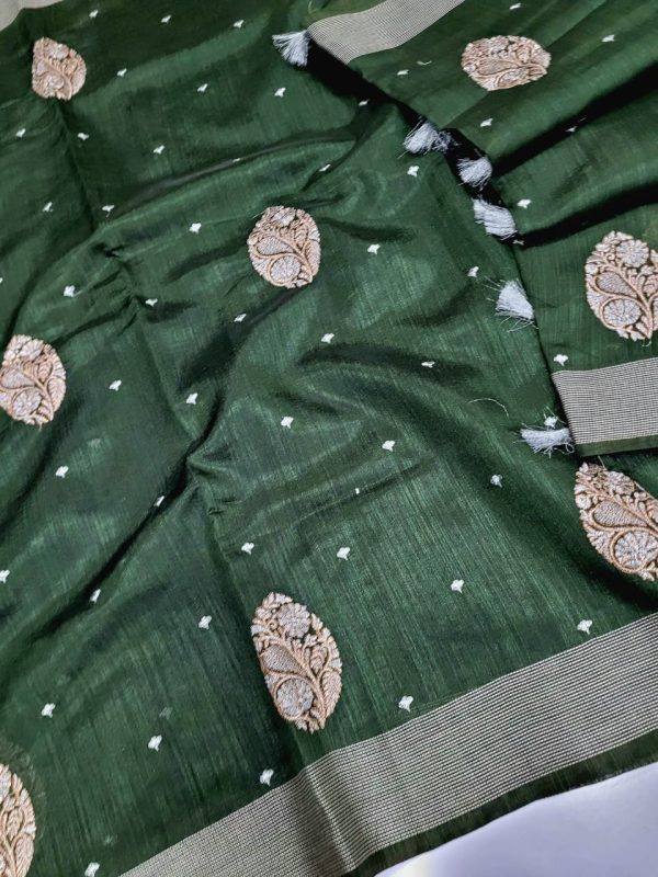 Elegant Lightweight Designer Silk Saree | Dualtone Embroidery & Self Blouse-0017