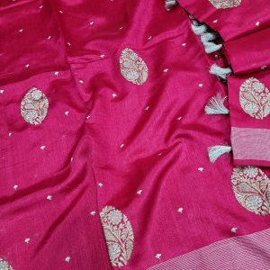 Elegant Lightweight Designer Silk Saree | Dualtone Embroidery & Self Blouse-0015