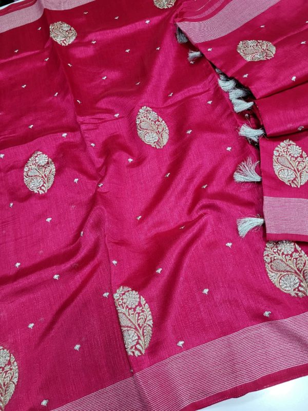 Elegant Lightweight Designer Silk Saree | Dualtone Embroidery & Self Blouse-0015