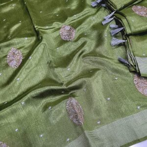 Elegant Lightweight Designer Silk Saree | Dualtone Embroidery & Self Blouse-0012