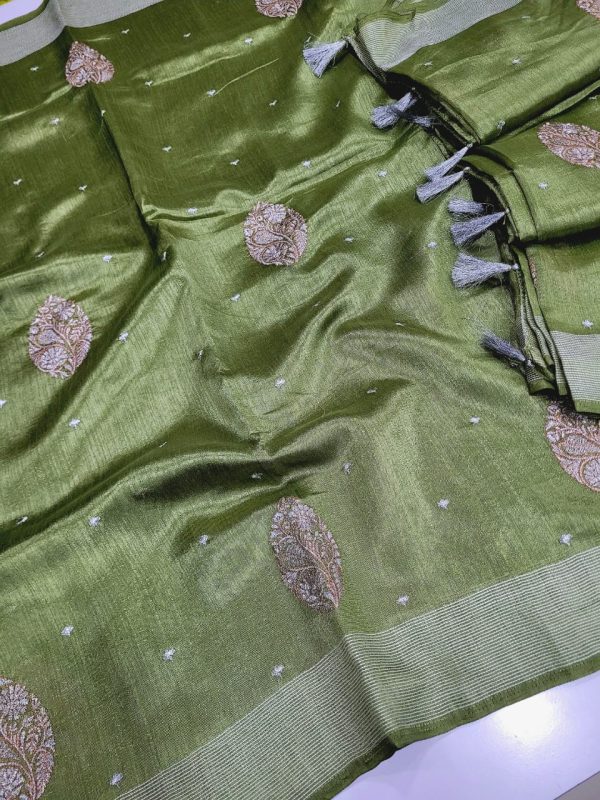 Elegant Lightweight Designer Silk Saree | Dualtone Embroidery & Self Blouse-0012