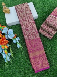 TRENDY ONE GRAM GOLD FANCY SILK SAREES - 0011