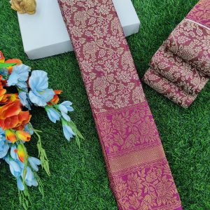 TRENDY ONE GRAM GOLD FANCY SILK SAREES - 0011