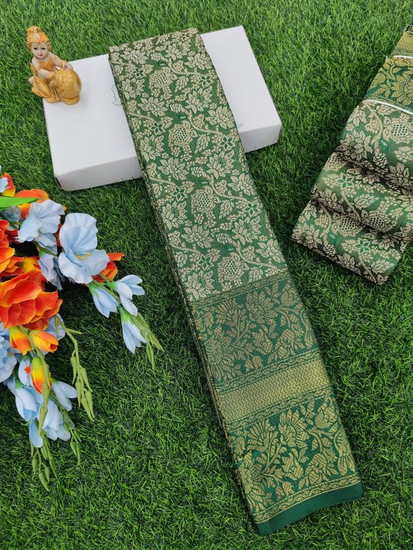 TRENDY ONE GRAM GOLD FANCY SILK SAREES - 0012