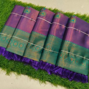 Sneha Mam Inspired Semi Kanchivaram Silk Saree | Banarasi Tissue Party Wear-0013