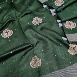 Elegant Lightweight Designer Silk Saree | Dualtone Embroidery & Self Blouse-0021