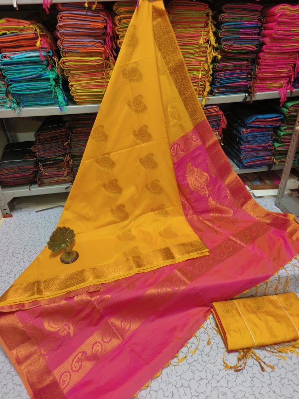 Premium Kanjivaram Jacquard Soft Silk Saree | Rich Pallu & Designer Putta Work-0010