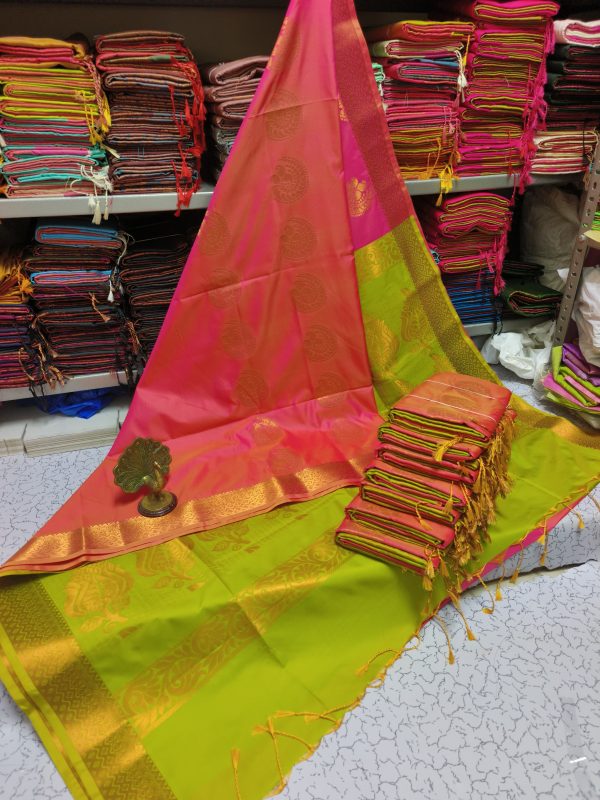 Premium Kanjivaram Jacquard Soft Silk Saree | Rich Pallu & Designer Putta Work-0031