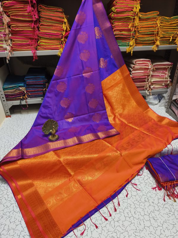 Premium Kanjivaram Jacquard Soft Silk Saree | Rich Pallu & Designer Putta Work-0035