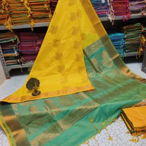 Premium Kanjivaram Jacquard Soft Silk Saree | Rich Pallu & Designer Putta Work-0045