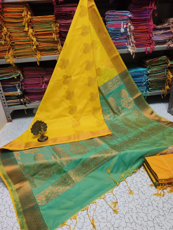 Premium Kanjivaram Jacquard Soft Silk Saree | Rich Pallu & Designer Putta Work-0045