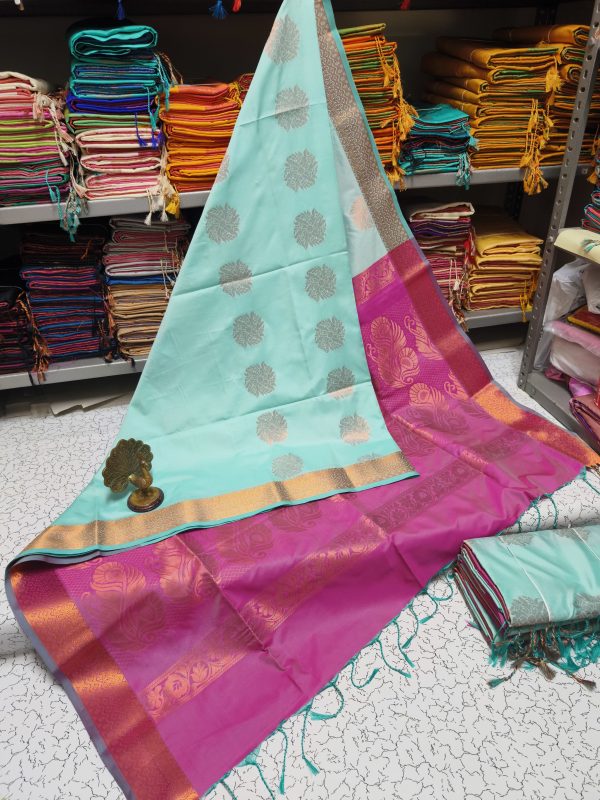 Premium Kanjivaram Jacquard Soft Silk Saree | Rich Pallu & Designer Putta Work-0044