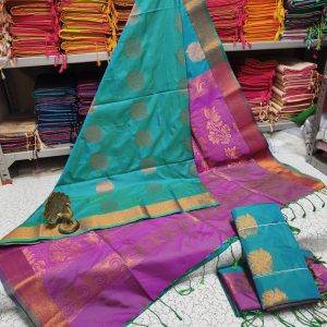 Premium Kanjivaram Jacquard Soft Silk Saree | Rich Pallu & Designer Putta Work-0042