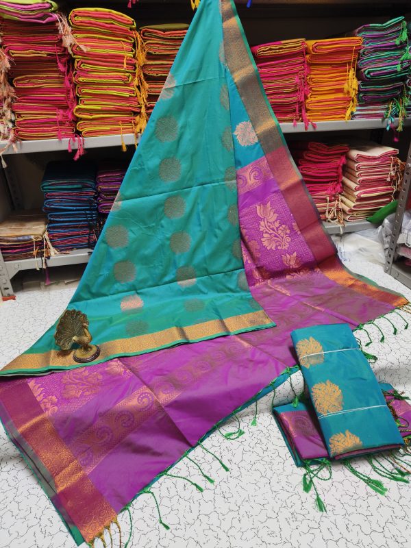 Premium Kanjivaram Jacquard Soft Silk Saree | Rich Pallu & Designer Putta Work-0042