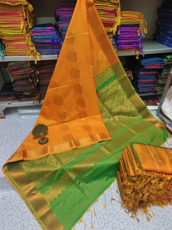 Premium Kanjivaram Jacquard Soft Silk Saree | Rich Pallu & Designer Putta Work-0040