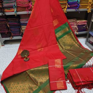 Premium Kanjivaram Jacquard Soft Silk Saree | Rich Pallu & Designer Putta Work-0036