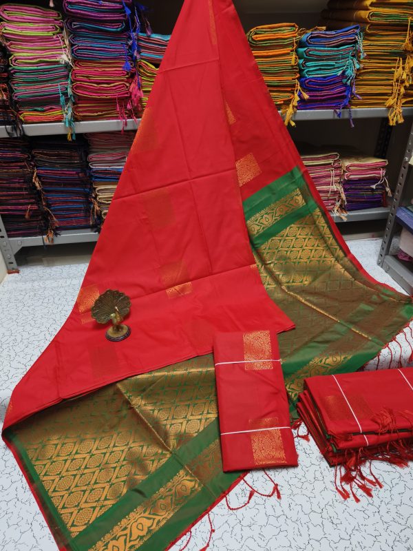 Premium Kanjivaram Jacquard Soft Silk Saree | Rich Pallu & Designer Putta Work-0036