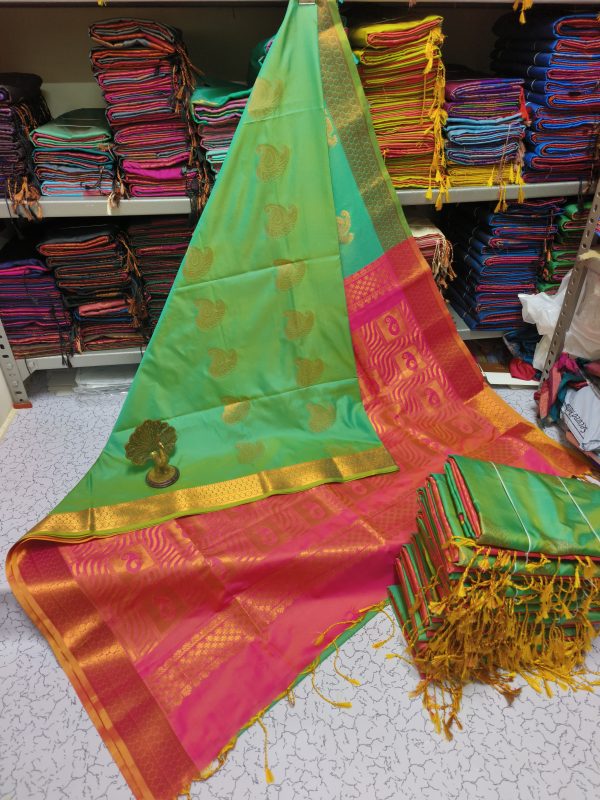 Premium Kanjivaram Jacquard Soft Silk Saree | Rich Pallu & Designer Putta Work-0034
