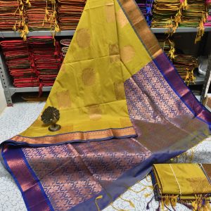 Premium Kanjivaram Jacquard Soft Silk Saree | Rich Pallu & Designer Putta Work-0033