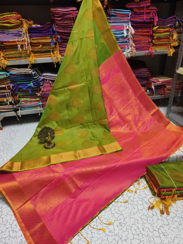 Premium Kanjivaram Jacquard Soft Silk Saree | Rich Pallu & Designer Putta Work-0030