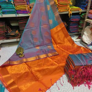 Premium Kanjivaram Jacquard Soft Silk Saree | Rich Pallu & Designer Putta Work-0029