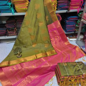 Premium Kanjivaram Jacquard Soft Silk Saree | Rich Pallu & Designer Putta Work-0028