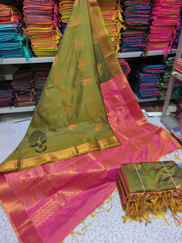 Premium Kanjivaram Jacquard Soft Silk Saree | Rich Pallu & Designer Putta Work-0028
