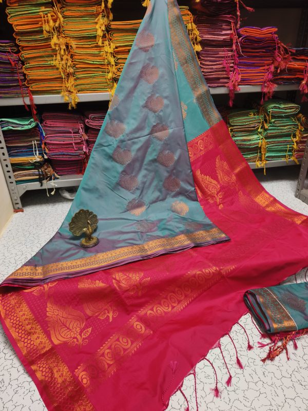 Premium Kanjivaram Jacquard Soft Silk Saree | Rich Pallu & Designer Putta Work-0025