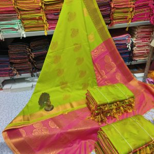 Premium Kanjivaram Jacquard Soft Silk Saree | Rich Pallu & Designer Putta Work-0023