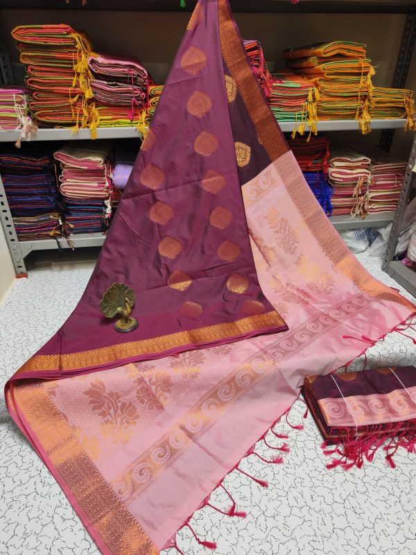 Premium Kanjivaram Jacquard Soft Silk Saree | Rich Pallu & Designer Putta Work-0022