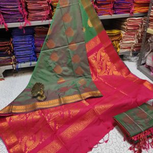 Premium Kanjivaram Jacquard Soft Silk Saree | Rich Pallu & Designer Putta Work-0021