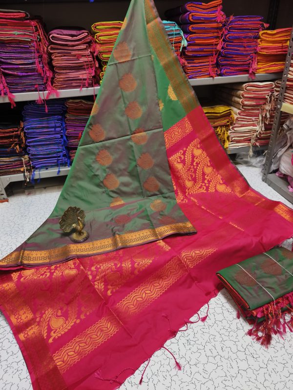 Premium Kanjivaram Jacquard Soft Silk Saree | Rich Pallu & Designer Putta Work-0021