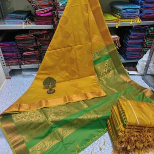 Premium Kanjivaram Jacquard Soft Silk Saree | Rich Pallu & Designer Putta Work-0011
