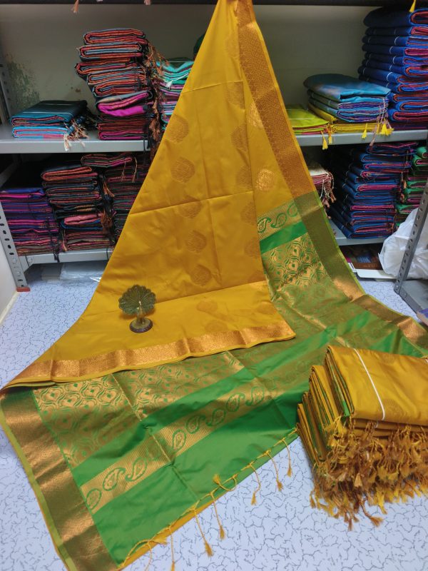 Premium Kanjivaram Jacquard Soft Silk Saree | Rich Pallu & Designer Putta Work-0011