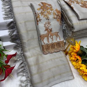 Premium Georgette Fancy Saree | Soft & Smooth Designer Saree with Embroidered Blouse-0012