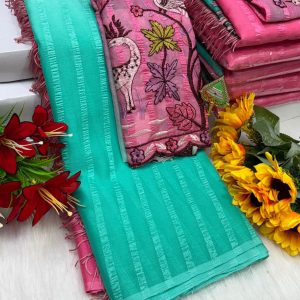 Premium Georgette Fancy Saree | Soft & Smooth Designer Saree with Embroidered Blouse-0014