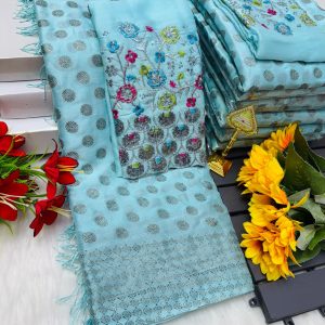 Premium Georgette Fancy Saree | Soft & Smooth Designer Saree with Embroidered Blouse-0018